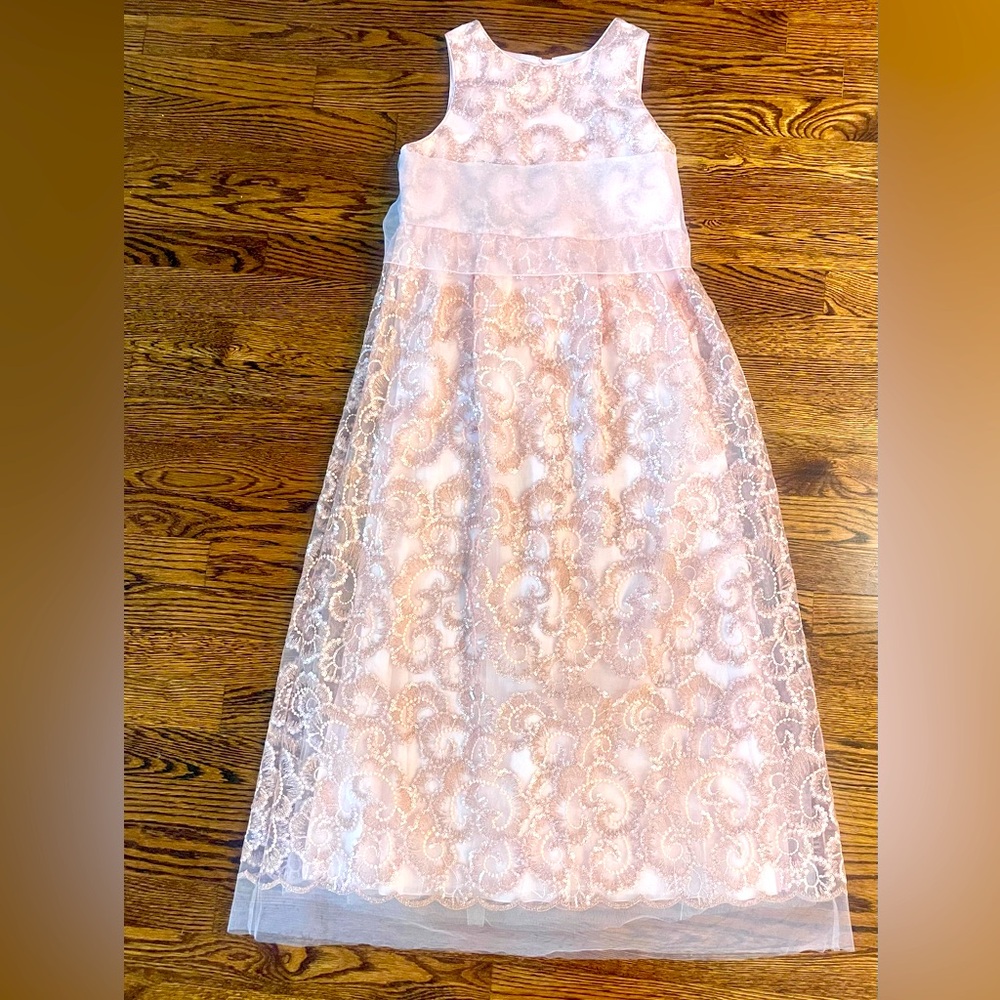 Il Pinco Pallino Formal Embroidered Long Dress (Made in Italy) (12 YRS)